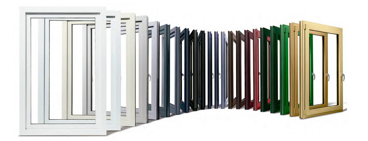szeroki wybór kolorów i tekstur oklein profili okiennych według palety RAL