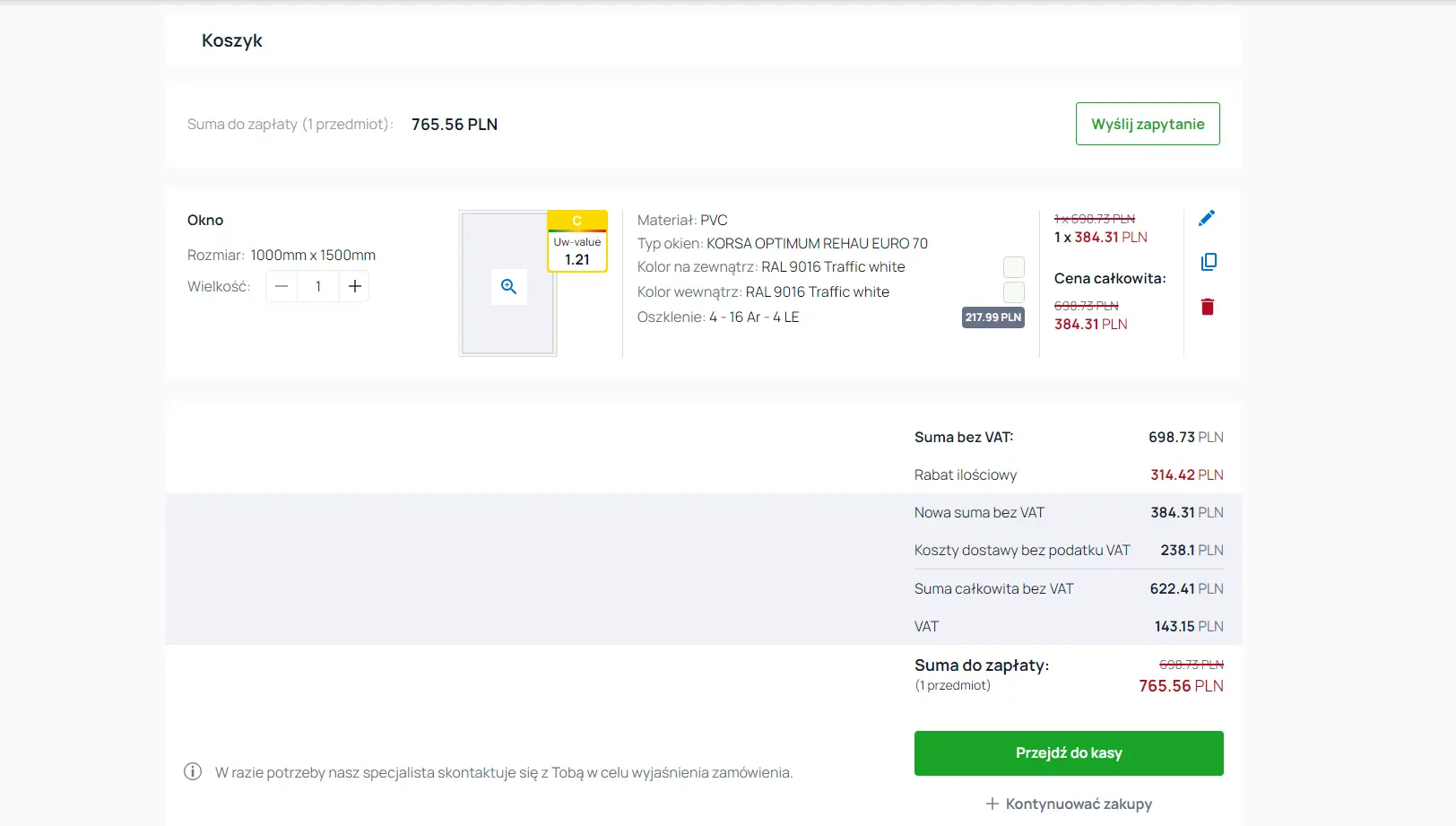 Krok 5 - Przegląd produktu