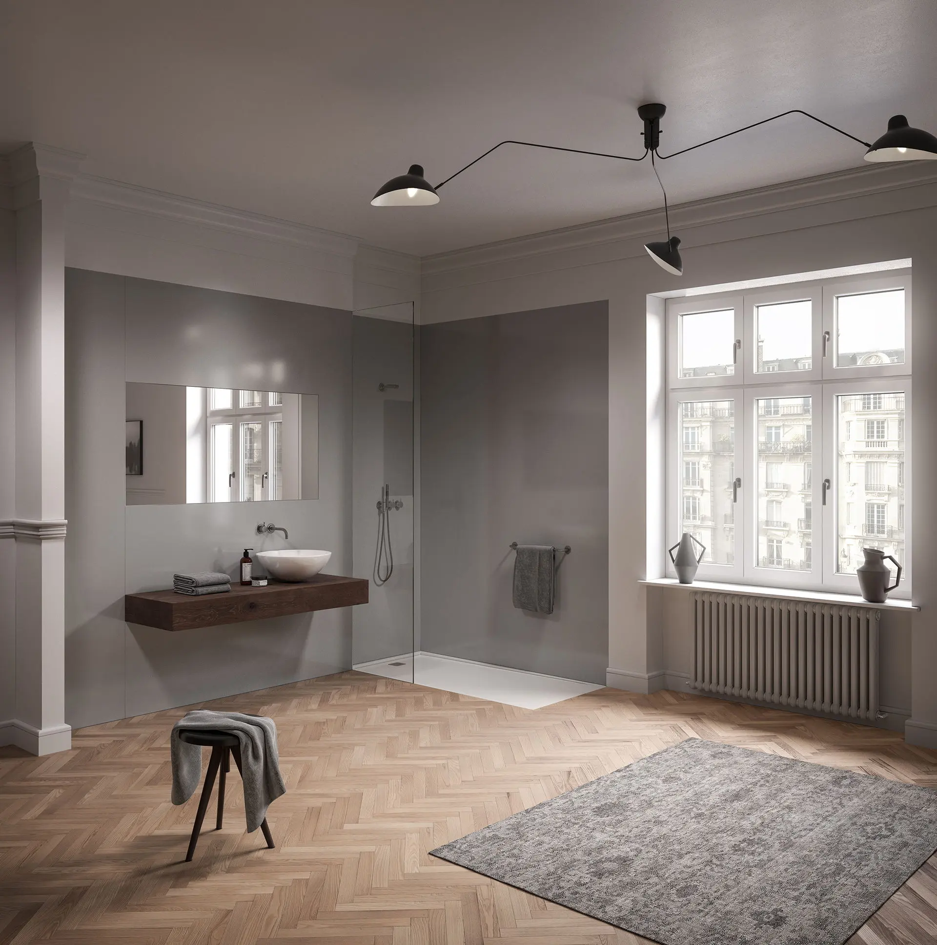 Dekoracja okna w łazience