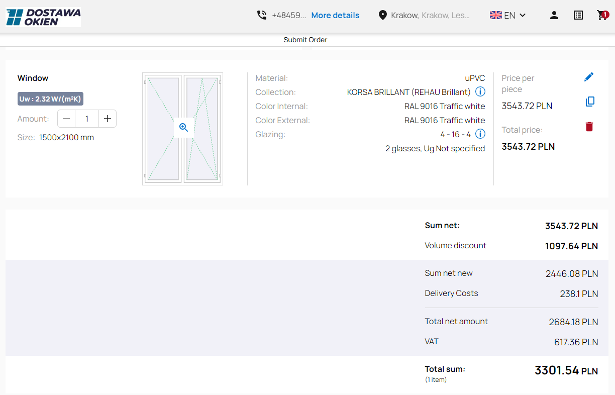 Step 9 - Forming an order - purchase