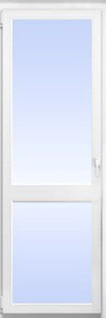 Single-leaf door with mullion