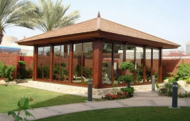 Windows to the gazebo