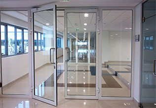 Aluminum interior doors