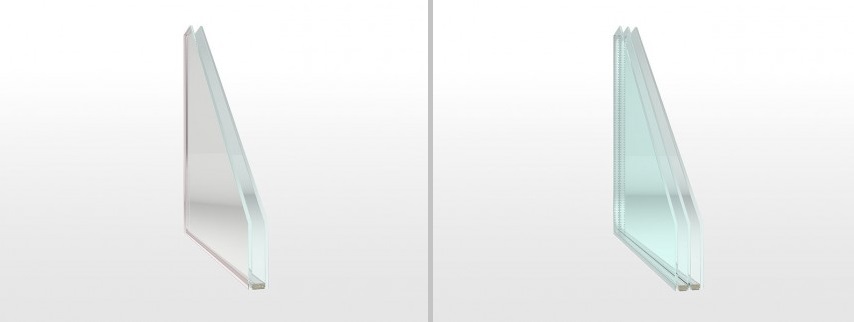 por&oacute;wnanie jedno- i dwukomorowego pakietu szybowego energooszczędnego na balkon