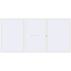Buy Sliding patio doors 4500x2200 mm PATIO DOOR REHAU BRILLANT DESIGN RAL 9016 Traffic white two-sided