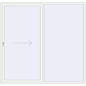 Buy Sliding patio doors 2500x2400 mm REHAU GENEO HST RAL 9016 Traffic white two-sided