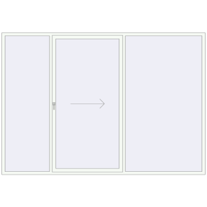 Zamów teraz Przesuwane drzwi tarasowe 3300x2300 mm PATIO DOOR REHAU SYNEGO RAL 9016 Traffic white dwustronny