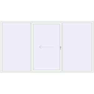 Buy Sliding patio doors 3600x2000 mm PATIO DOOR REHAU BRILLANT DESIGN RAL 9016 Traffic white two-sided