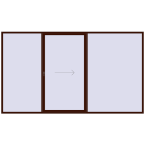 Buy Sliding patio doors 4000x2300 mm PATIO DOOR REHAU BRILLANT DESIGN BLACK_CHERRY two-sided