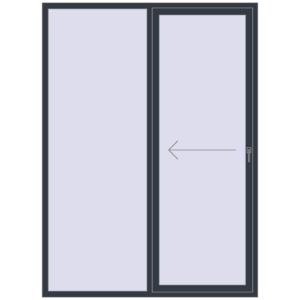 Buy Sliding patio doors 1760x2400 mm REHAU SYNEGO SLIDE ANTHRACITE_GREY_STRUKTURAL two-sided