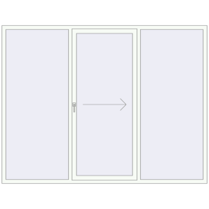 Buy Sliding patio doors 2600x2000 mm PATIO DOOR REHAU BRILLANT DESIGN RAL 9016 Traffic white two-sided