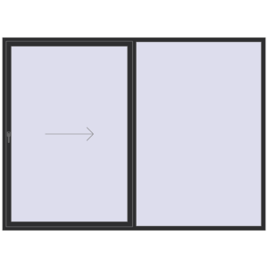 Buy Sliding patio doors 3000x2200 mm PATIO DOOR REHAU BRILLANT DESIGN ANTHRACITE_GREY_GLATT two-sided