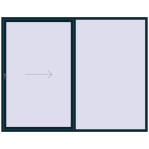 Buy Sliding patio doors 3000x2350 mm PATIO DOOR REHAU SYNEGO STEEL_BLUE two-sided