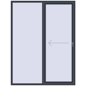 Buy Sliding patio doors 1760x2300 mm PATIO DOOR REHAU SYNEGO ANTHRACITE_GREY_STRUKTURAL two-sided