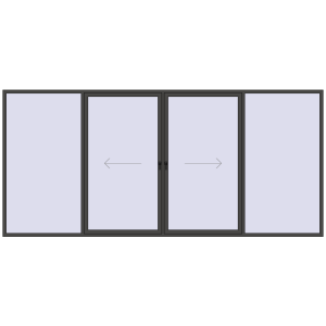 Buy Sliding patio doors 4800x2200 mm PATIO DOOR REHAU SYNEGO BASALT_GREY two-sided