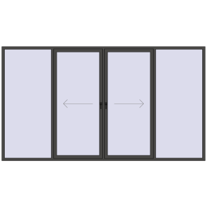 Buy Sliding patio doors 3800x2135 mm PATIO DOOR REHAU BRILLANT DESIGN BASALT_GREY two-sided