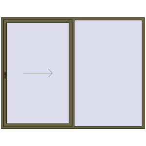 Buy Sliding patio doors 2700x2100 mm PATIO DOOR REHAU SYNEGO QUARTZ_GREY two-sided