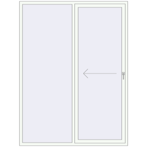 Buy Sliding patio doors 1800x2400 mm REHAU SYNEGO SLIDE RAL 9016 Traffic white two-sided