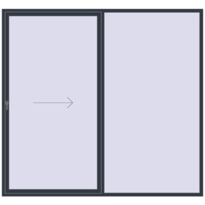 Buy Sliding patio doors 2800x2609 mm REHAU GENEO HST ANTHRACITE_GREY_STRUKTURAL two-sided