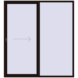 Buy Sliding patio doors 2200x2400 mm REHAU GENEO HST BLACK_BROWN two-sided