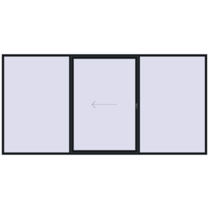 Buy Sliding patio doors 4500x2200 mm PATIO DOOR REHAU BRILLANT DESIGN BLACK_COOL_110L-2 two-sided