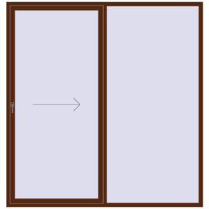 Buy Sliding patio doors 2300x2400 mm REHAU SYNEGO SLIDE MACORE two-sided