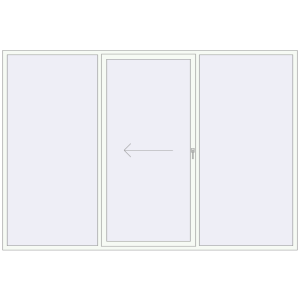 Buy Sliding patio doors 3320x2250 mm PATIO DOOR REHAU SYNEGO RAL 9016 Traffic white two-sided