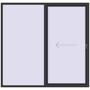 Buy Sliding patio doors 2300x2200 mm PATIO DOOR REHAU BRILLANT DESIGN ANTHRACITE_GREY_GLATT two-sided