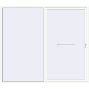 Buy Sliding patio doors 2700x2350 mm REHAU GENEO HST RAL 9016 Traffic white two-sided