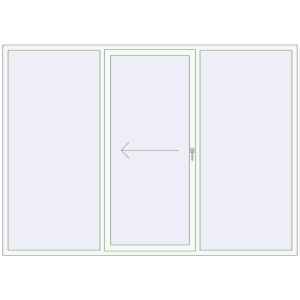 Buy Sliding patio doors 2800x2000 mm PATIO DOOR REHAU BRILLANT DESIGN RAL 9016 Traffic white two-sided