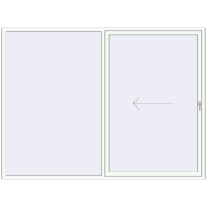 Zamów teraz Przesuwane drzwi tarasowe 2820x2050 mm REHAU GENEO HST RAL 9016 Traffic white dwustronny