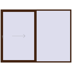 Buy Sliding patio doors 3000x2250 mm REHAU GENEO HST MAHAGON_SAPELI two-sided