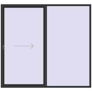Buy Sliding patio doors 2600x2400 mm REHAU SYNEGO SLIDE ANTHRACITE_GREY_GLATT two-sided