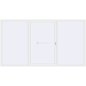 Buy Sliding patio doors 4000x2200 mm PATIO DOOR REHAU BRILLANT DESIGN RAL 9016 Traffic white two-sided