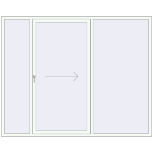 Buy Sliding patio doors 2500x2000 mm PATIO DOOR REHAU BRILLANT DESIGN RAL 9016 Traffic white two-sided