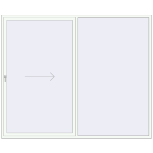 Buy Sliding patio doors 2800x2300 mm PATIO DOOR REHAU BRILLANT DESIGN RAL 9016 Traffic white two-sided