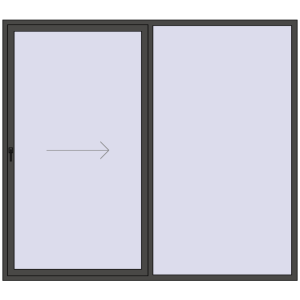Buy Sliding patio doors 2600x2300 mm REHAU GENEO HST BASALT_GREY two-sided