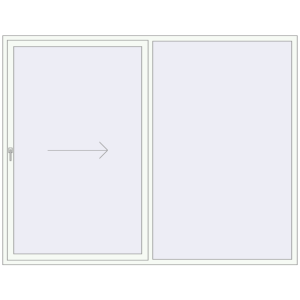 Zamów teraz Przesuwane drzwi tarasowe 2700x2100 mm PATIO DOOR REHAU SYNEGO RAL 9016 Traffic white dwustronny