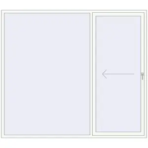 Buy Sliding patio doors 2500x2200 mm REHAU SYNEGO SLIDE RAL 9016 Traffic white two-sided