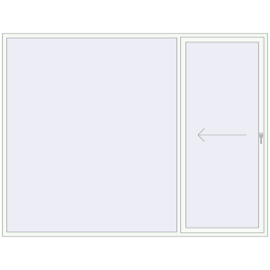 Zamów teraz Przesuwane drzwi tarasowe 3000x2300 mm PATIO DOOR REHAU BRILLANT DESIGN RAL 9016 Traffic white dwustronny