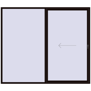Buy Sliding patio doors 2800x2400 mm REHAU SYNEGO SLIDE BLACK_BROWN two-sided