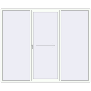 Buy Sliding patio doors 2600x2140 mm PATIO DOOR REHAU BRILLANT DESIGN RAL 9016 Traffic white two-sided