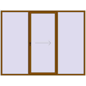 Zamów teraz Przesuwane drzwi tarasowe 3000x2300 mm PATIO DOOR REHAU SYNEGO GOLDEN OAK dwustronny