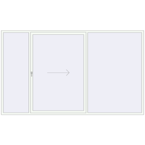 Zamów teraz Przesuwane drzwi tarasowe 3555x2100 mm PATIO DOOR REHAU SYNEGO RAL 9016 Traffic white dwustronny