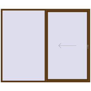 Buy Sliding patio doors 2800x2300 mm REHAU GENEO HST WALNUT two-sided