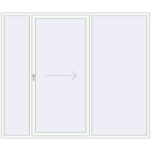 Buy Sliding patio doors 2600x2200 mm PATIO DOOR REHAU BRILLANT DESIGN RAL 9016 Traffic white two-sided