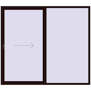 Buy Sliding patio doors 2500x2200 mm PATIO DOOR REHAU BRILLANT DESIGN CHOCOLATE_BROWN two-sided