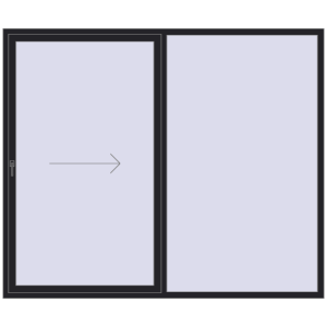 Buy Sliding patio doors 2500x2100 mm PATIO DOOR REHAU BRILLANT DESIGN BLACK_ULTI-MATT two-sided