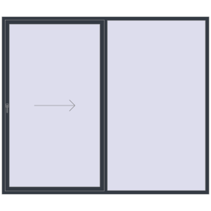 Zamów teraz Przesuwane drzwi tarasowe 2800x2400 mm REHAU GENEO HST ANTHRACITE_GREY_STRUKTURAL dwustronny
