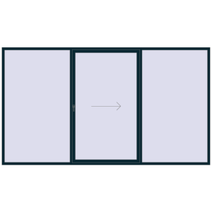 Zamów teraz Przesuwane drzwi tarasowe 3900x2200 mm PATIO DOOR REHAU SYNEGO STEEL_BLUE dwustronny